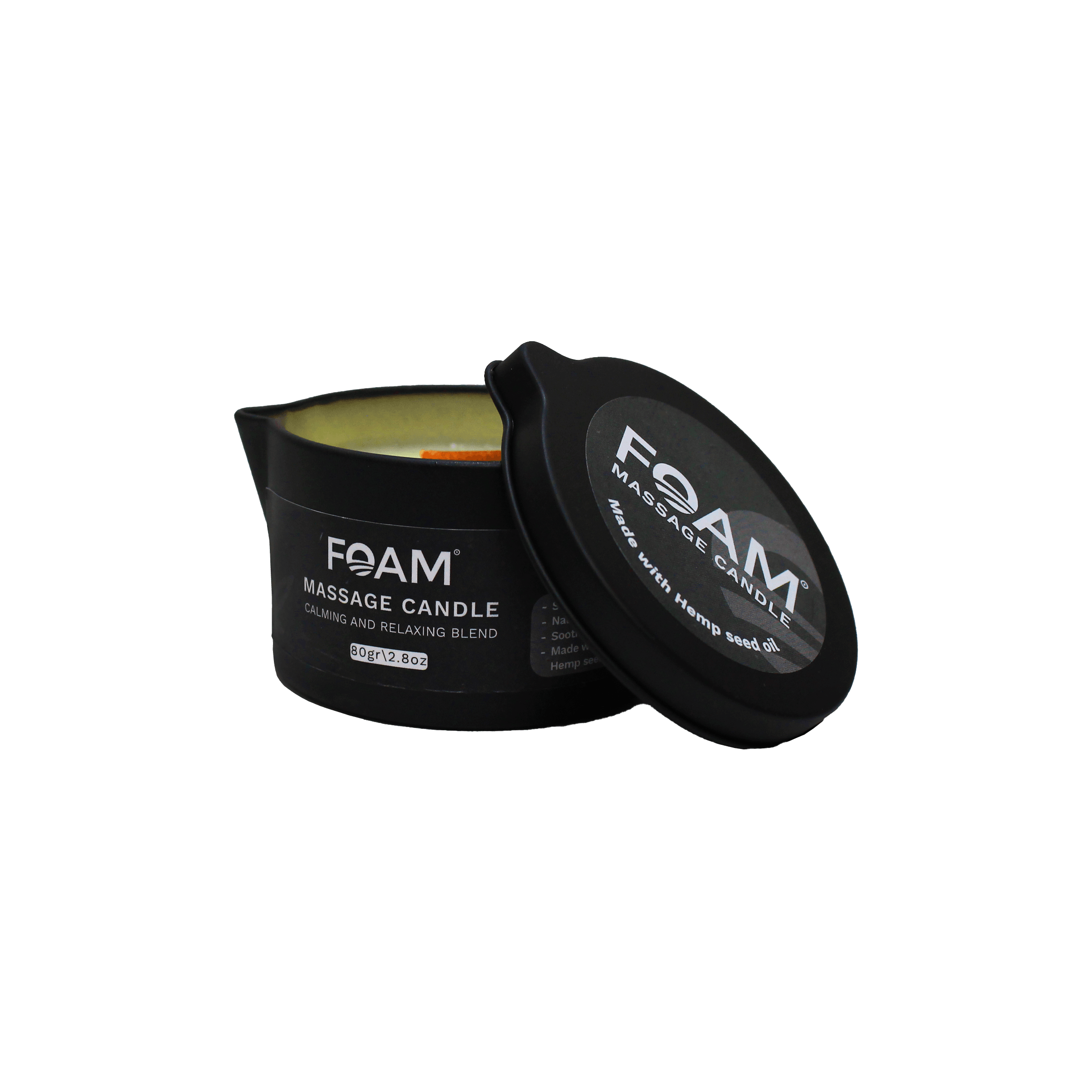 Cream Vanilla massage candle